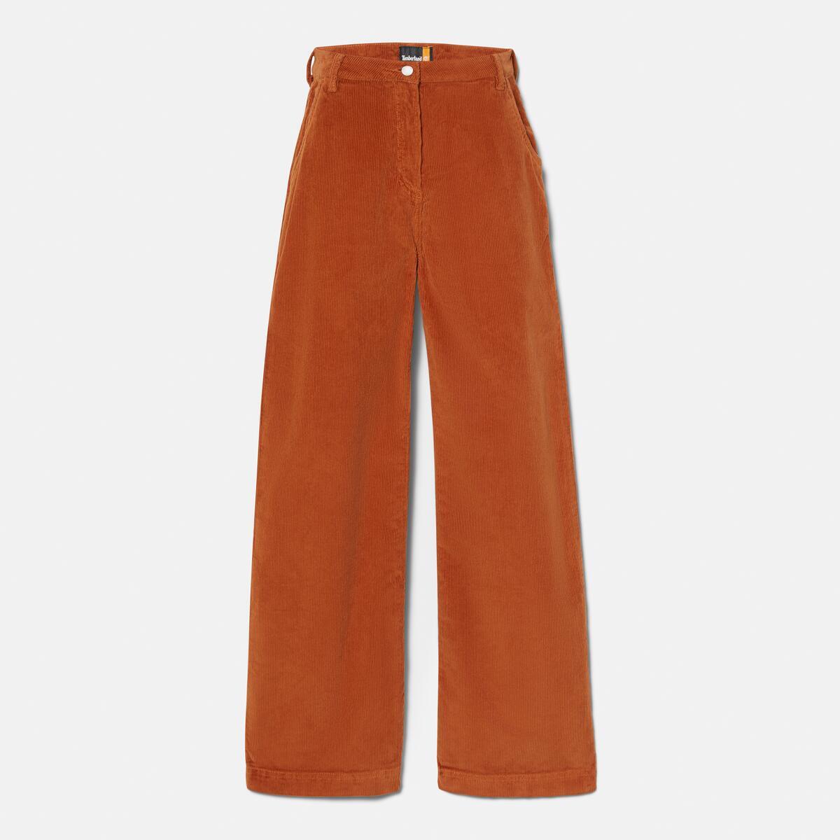 CORDUROY WIDE LEG PANTS UMBER,FQ