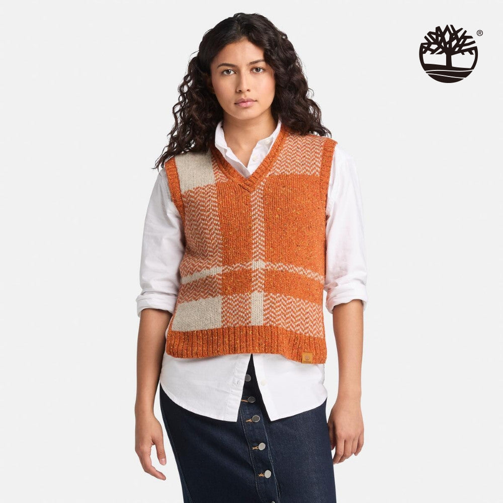 WOOL BLEND VEST UMBER YD,FQ