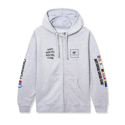 ASSC FLAG HOODIE ZIP-UP-GREY