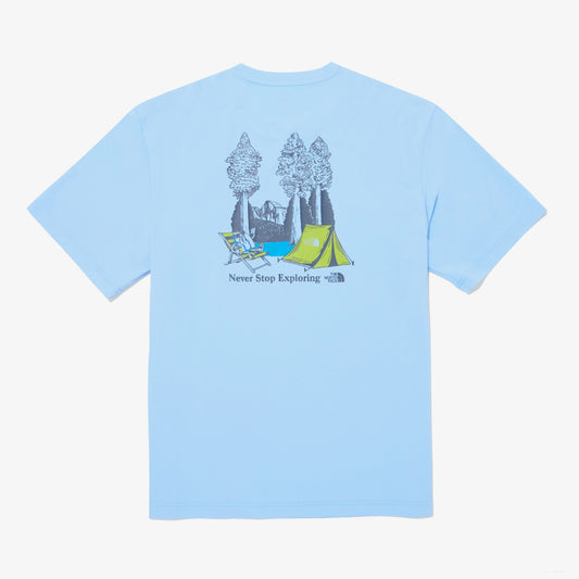 M'S OCEAN VIBE GRAPHIC S/S R/TEE SKB(SKY BLUE)