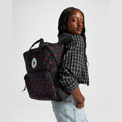 SMALL SQUARE BACKPACK CHERRY