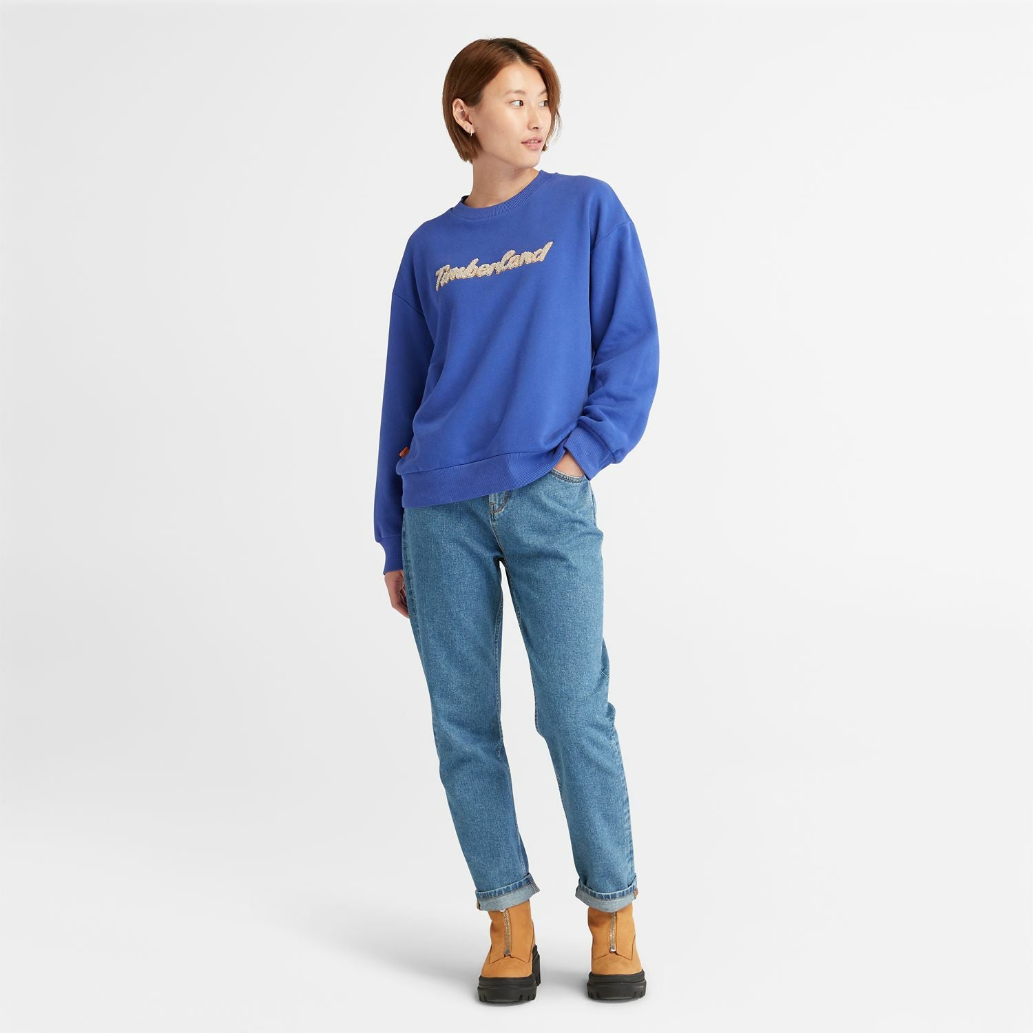 Logo Textured Crew CLEMATIS BL